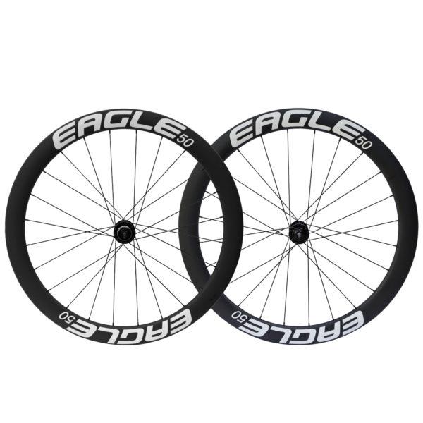 Eagle Bicycles 50 Road & Gravel Carbon Wheels - White Logo
