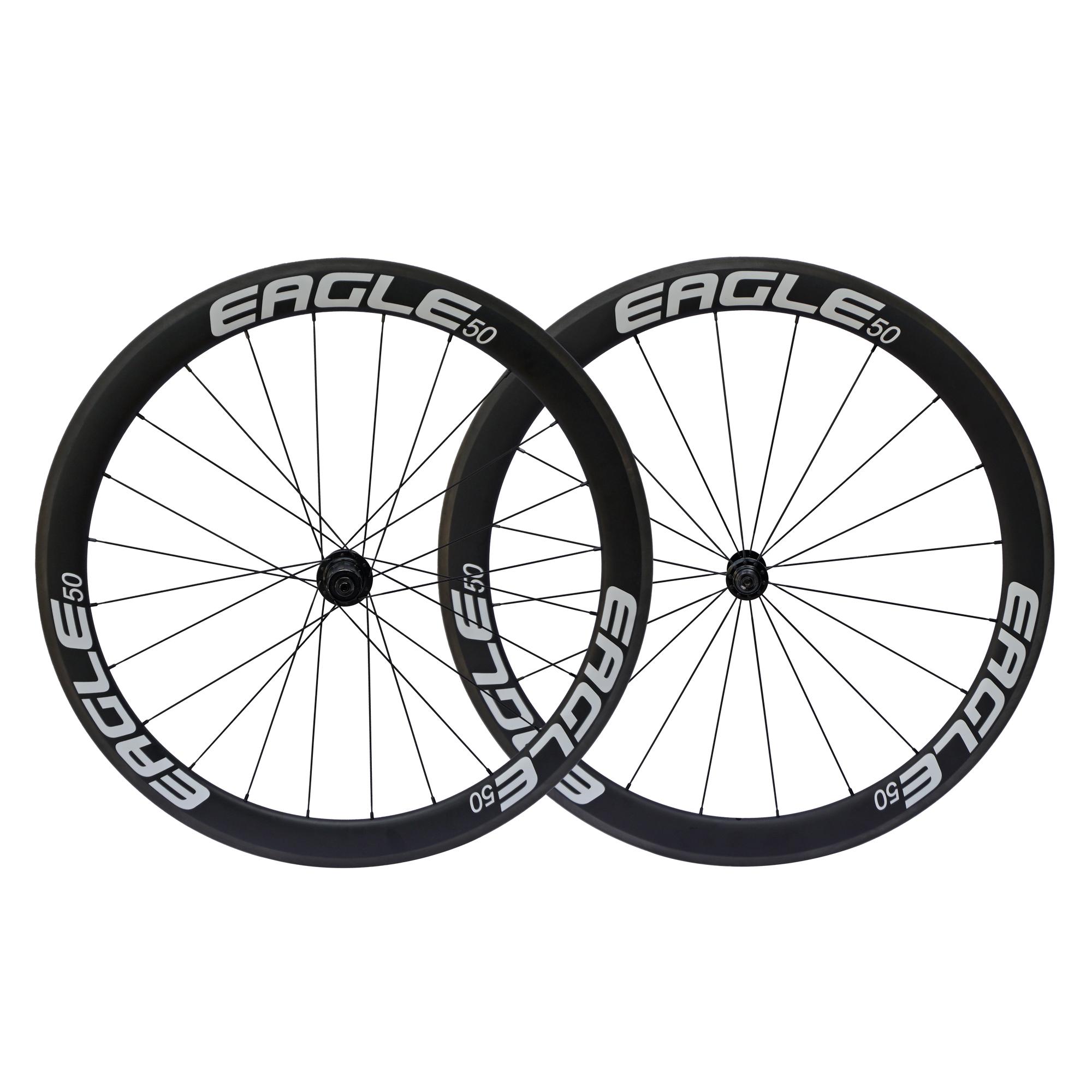Eagle Bicycles Carbon Road Wheelset for Rim Brakes - White graphics